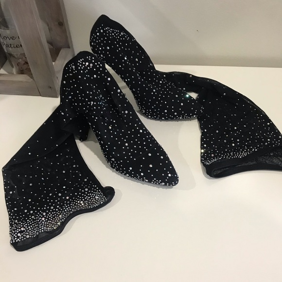 BLACK Sexy Sock Heels - Picture 5 of 9